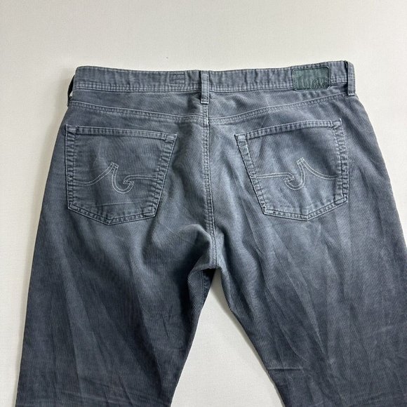 Adriano Goldschmied Gray Corduroy Geffen Slouchy Slim Fit Pants Mens Size 38x31 - Picture 5 of 11